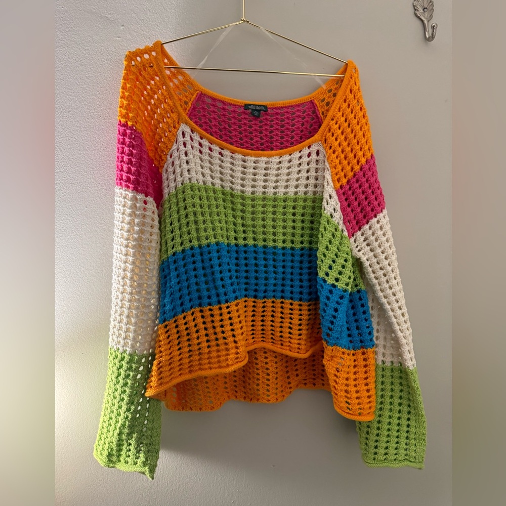 Wild Fable colorful cropped knit sweater